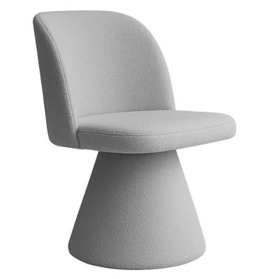 Cadeira De Jantar Liz Base Fixa Bouclé Cinza Claro - Nexta Casa