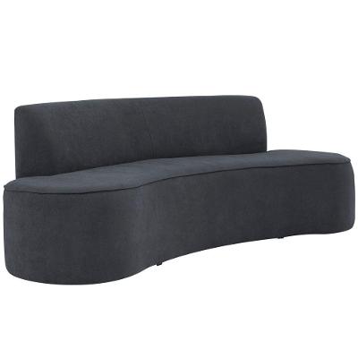 Sofá 03 Lugares 210cm Mônaco Bouclé Cinza Azulado - Nexta Casa