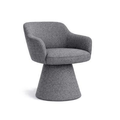 Cadeira De Mesa De Jantar Jade Base Cone Linho Cinza Escuro - Nexta Casa