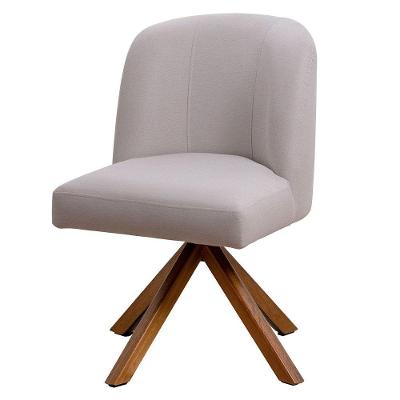 Cadeira De Jantar Cléo Base Giromad Linho Cru - Nexta Casa