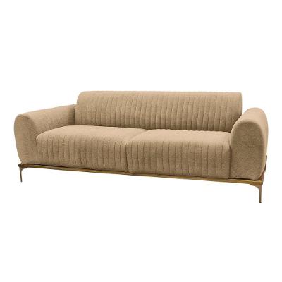 Sofá Molino 2 Lugares 180cm Pés Ouro Fosco Bouclé Camel - Nexta Casa