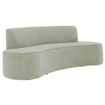 Sofá 03 Lugares 180cm Mônaco Poliéster Verde Claro - Nexta Casa