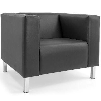 Poltrona Para Sala Decorativa Kubo Corano Cinza - Nexta Casa