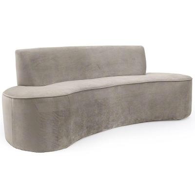 Sofá 04 Lugares 230cm Mônaco Veludo Bege - Nexta Casa