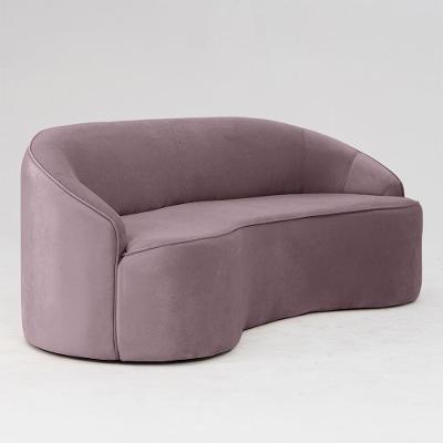 Sofá Curvo Montserrat 180cm 03 Lugares Veludo Rosa Queimado - Nexta Casa