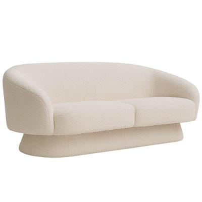 Sofá Orgânico 03 Lugares 180cm Liz Bouclé Off White - Nexta Casa