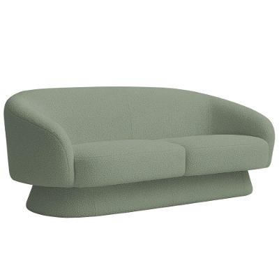 Sofá Orgânico 03 Lugares 180cm Liz Bouclé Verde Claro - Nexta Casa