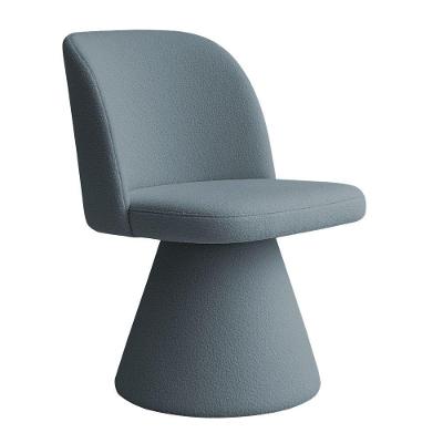 Cadeira De Jantar Liz Base Fixa Bouclé Azul Claro - Nexta Casa