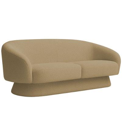 Sofá Orgânico 03 Lugares 180cm Liz Bouclé Camel - Nexta Casa