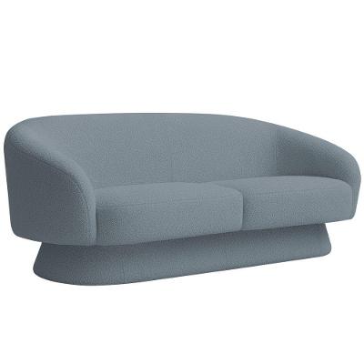Sofá Orgânico 03 Lugares 180cm Liz Bouclé Azul Claro - Nexta Casa