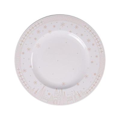 Prato Panetone Tramontina Capodanno Porcelana Decorada 28cm Tramontina