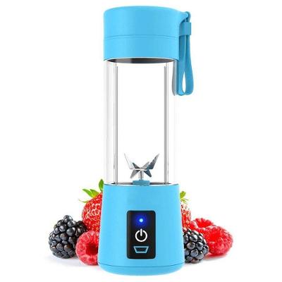Mini Mixer Juice 320Ml Usb 6Lâminas Azul