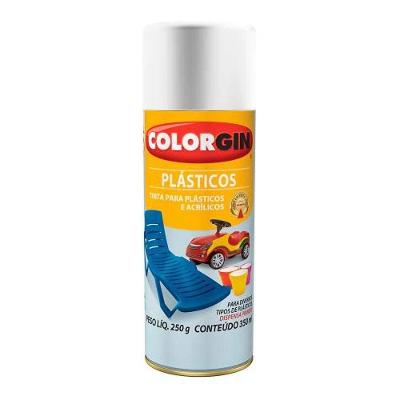 Spray Colorgin Plásticos Branco 350ml - Para Pvc, Acrílicos, Madeira E Metal