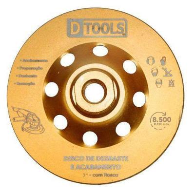 Disco Diamantado 7'' Desbaste-acabamento Com Rosca - Dtools