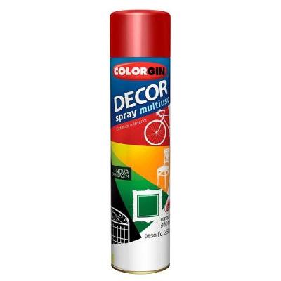 Spray Decor Multiuso Metálico Vermelho 360ml - Colorgin - Uso Interno E Externo