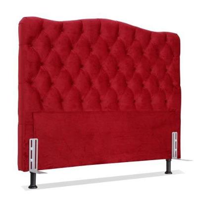 Cabeceira De Cama Box King 195 Cm Dunas - Veludo Vermelho
