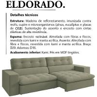 Sofa Retratil E Reclinavel 3 Lugares 246 Cm Eldorado Sl 940 Veludo Moll Sl 940 - 9