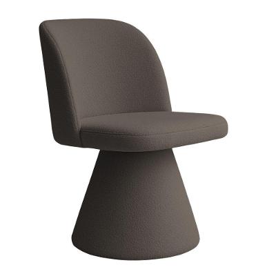 Cadeira De Jantar Liz Base Fixa Bouclé Marrom - Nexta Casa