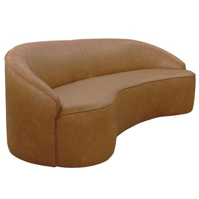 Sofá Curvo Montserrat 150cm 02 Lugares Corano Caramelo - Nexta Casa