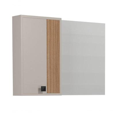Armário Espelheira para Banheiro Beirute 1 Porta MDF com Espelho 80CM Santiago