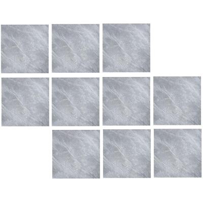 Kit Piso Vinílico Mármore Adesivo PVC 60X60CM Impermeável para Uso Interno Cinza