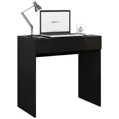Escrivaninha Retangular Loft Minimalista 1 Gaveta MDF 80CM Preto