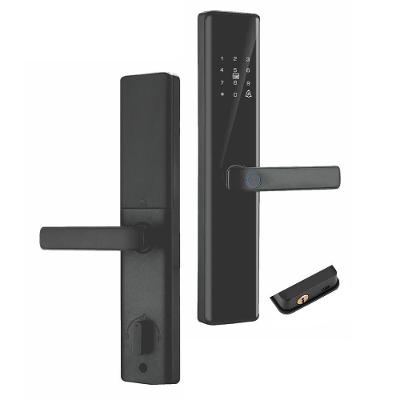 Fechadura Eletrônica Digital Wi Fi Biometria Senha App Cartão Chave para Porta de Madeira