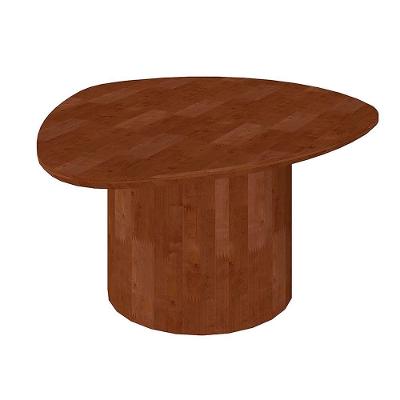 Mesa de Centro 6029 Orgânico Madeira Maciça MDF 72CM Imbuia Verniz Clássico Moderno