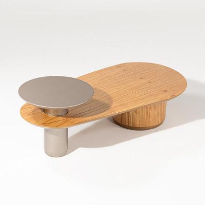 Mesa de Centro Conecta Vidro MDF Madeira Maciça 140CM 70CM Branco