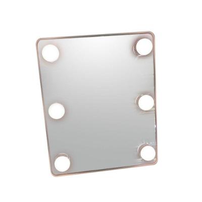 Espelho com LED Pronta para Brilhar Retangular 30X25X4CM Moldura Plástica Off White