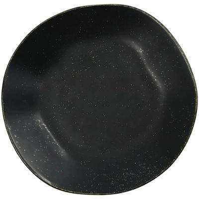 Prato Fundo Ryo Volcano 1 Peça Porcelana Ondulado para Massas Preto