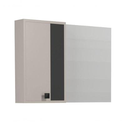 Armário Espelheira para Banheiro Beirute 80CM Santiago Preto MDF MDP 15MM