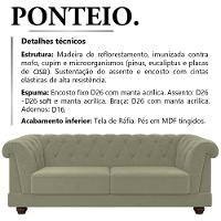 Sofa 3 Lugares 220 Cm Ponteio Veludo Sl 940 Moll Sl 940 - 7