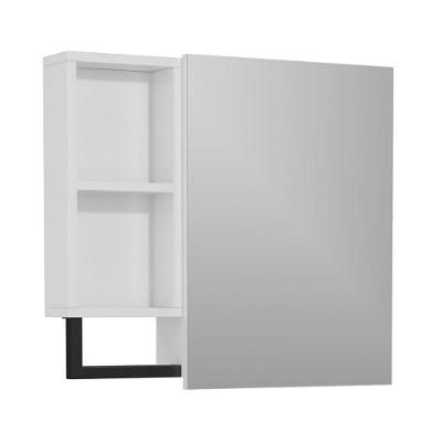 Armário Espelheira para Banheiro Ucrânia 60CM MDF com Porta Espelhada 60CM Branco