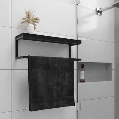 Toalheiro Para Banheiro Estilo Industrial Ita - Preto Preto
