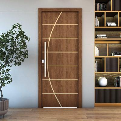 Porta Interna Frisada R20c de Abrir MDF 210x80CM para Uso Interno Imbuia