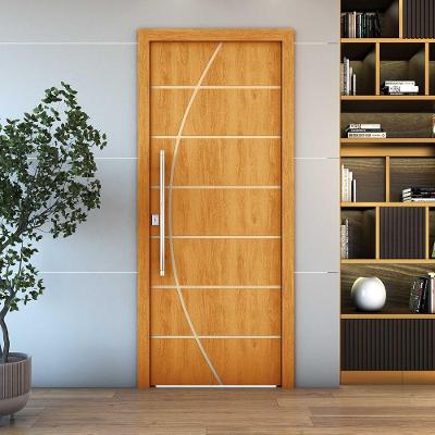 Porta Frisada R20c de Abrir MDF 210x70CM para Uso Interno Cerejeira