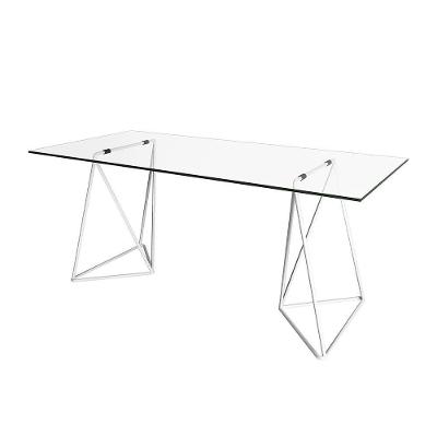 Mesa De Escritório Cavalete Arame Bela Vista Branco Branco
