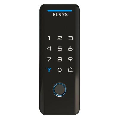 Fechadura Digital ESF DS4100V Tecno de Sobrepor Acionamento por Senha Impressão App Preto