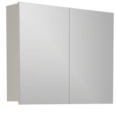 Armário Espelheira para Banheiro Boston Santiago MDF 80 cm Branco