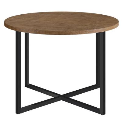 Mesa de Centro Mesa de Centro 50cm Vermont Redondo MDP Aço Amadeirado