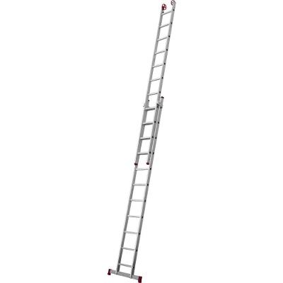 Escada Extensiva ESC0620 3 em 1 Alumínio 22 Degraus com Pés Antiderrapantes