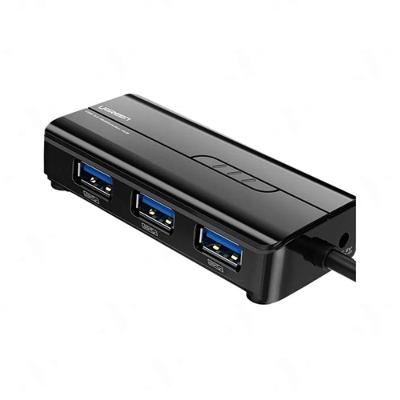 Adaptador Hub Ugreen 4 Em 1 Com Ethernet Usb 3.0 Rj45 20265