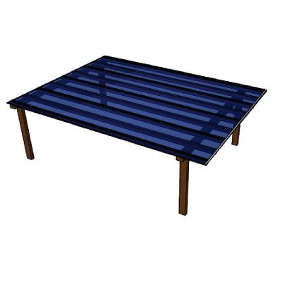 Kit Policarbonato Azul 4mm 4,00m X 6,00m - Perfis Naturais