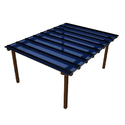 Kit Policarbonato Azul 4mm 4,00m X 3,00m - Perfis Naturais