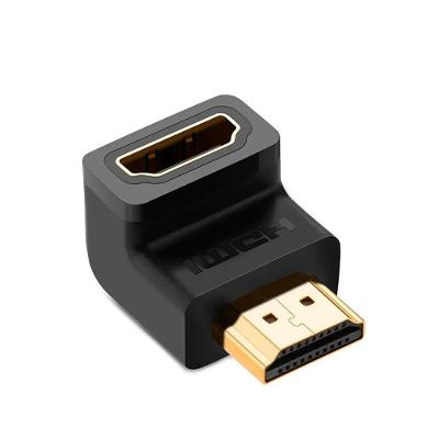Adaptador Ugreen Hdmi Para Hdmi F 90° Abaixo Hd112 - Preto