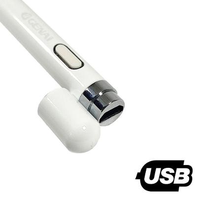Caneta Touch Ponta Fina Stylus Alta Precisão Universal Tablet Branco