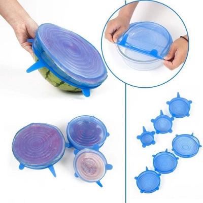 Kit 6 Super Tampas Potes Universal Stresh Silicone Premium Ud - 6 Tampas De Silicone Reutilizáveis