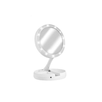 Espelho Led Maquiagem Articulável Portátil Recarregável Branco - Portátil Com Ampliação 10x