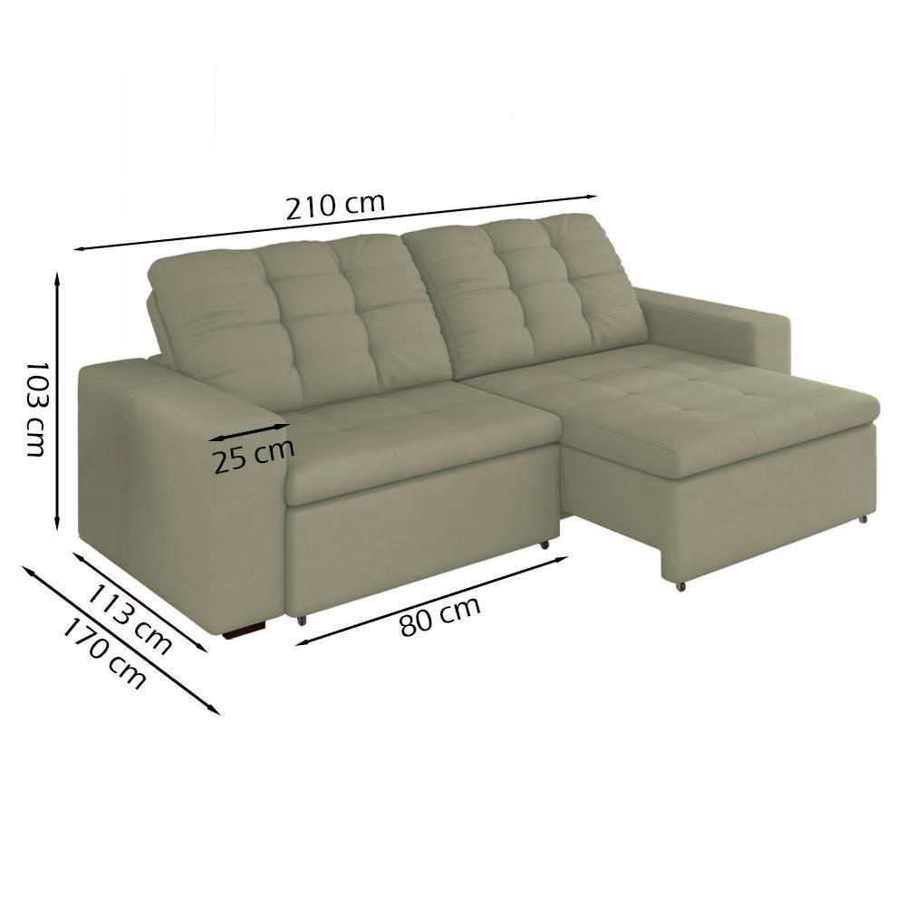 Sofa Retratil E Reclinavel 210 Cm Max Veludo Sl 940 Moll Sl 940 - 9